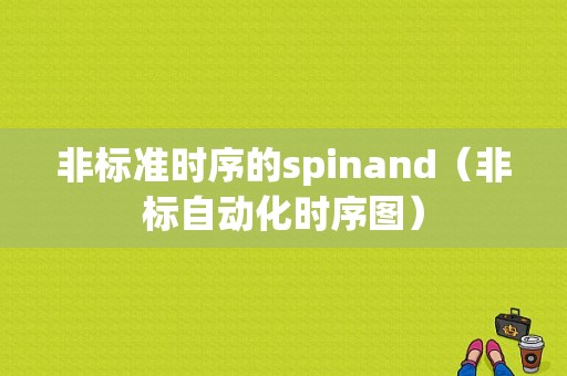 非标准时序的spinand（非标自动化时序图）