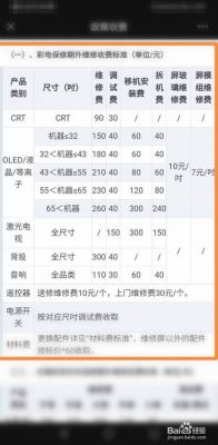 创维电视维修收费标准（创维电视维修费用标准）