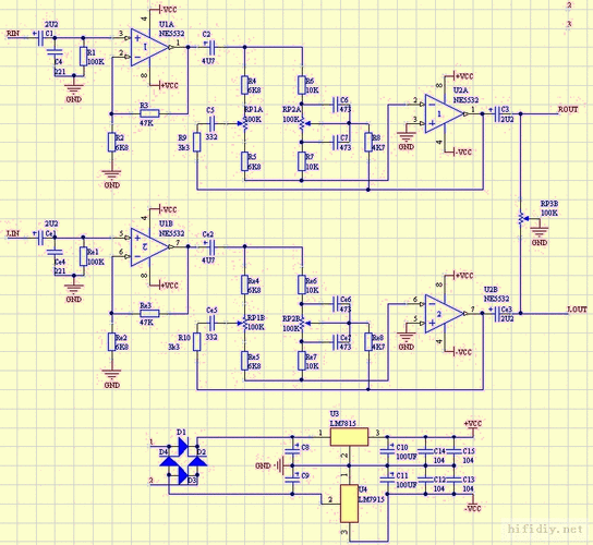 ne5532单电源标准前级电路图（ne5532 电路）-图1