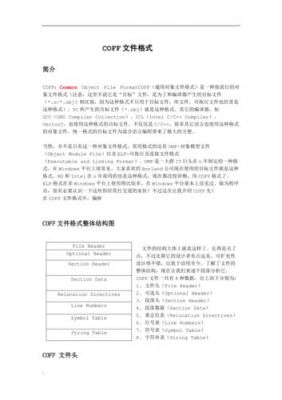 coff文件标准(什么是coff文件格式,它的特点是什么)-图2 coff文件标准(什么是coff文件格式,它的特点是什么)-图2