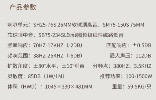 音箱标准参数(音箱标准参数表)-图3 音箱标准参数(音箱标准参数表)-图3