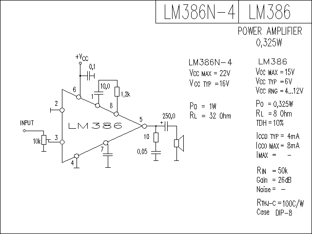lm3886标准电路（lm386电路原理图）-图2