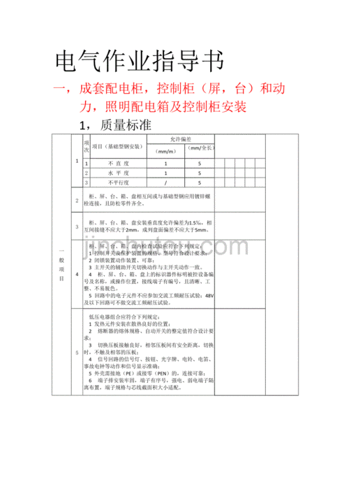 电气安装的标准(电气安装标准作业指导书)-图2 电气安装的标准(电气安装标准作业指导书)-图2