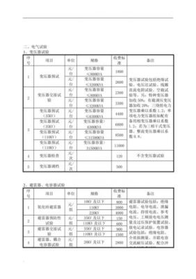 高压电气试验收费标准（高压电气试验收费标准最新规定）
