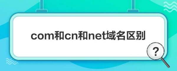 .net和com域名哪个号（com和cn和net域名区别）