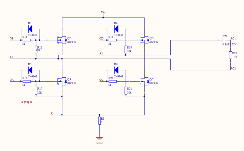 全桥怎么画pcb(全桥工作电路)-图1 全桥怎么画pcb(全桥工作电路)-图1