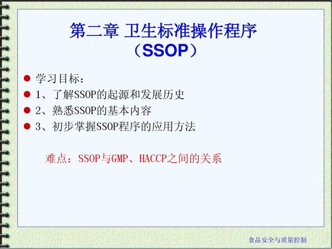 ssop标准（ssop包括哪些项目）
